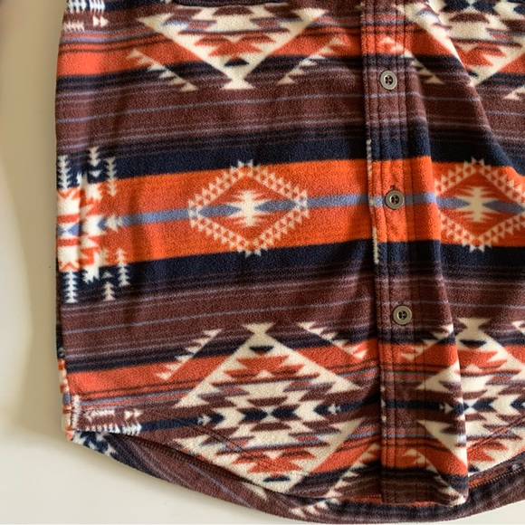 Mens Fleece Button Up Sz Small Southwestern Aztec Cowboy Rodeo Country Southern - Picture 5 of 14
